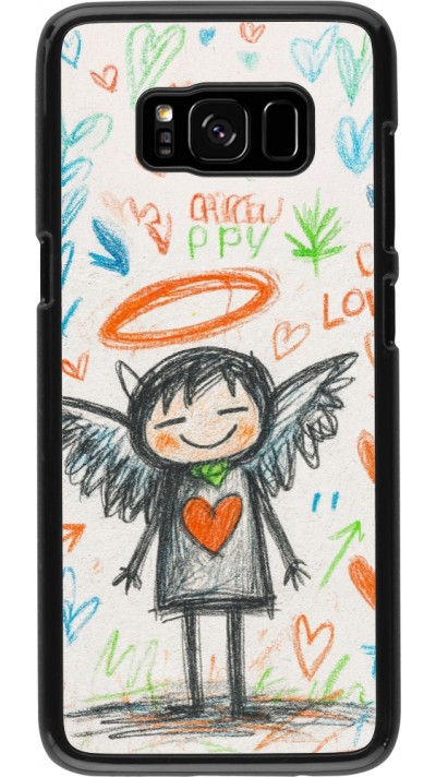 Samsung Galaxy S8 Case Hülle - Little Angel Sketch Love