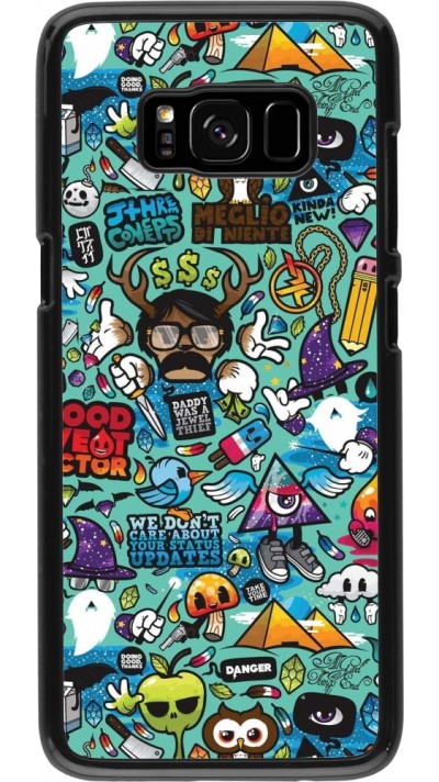 Coque Samsung Galaxy S8 - Mixed Cartoons Turquoise Coque Samsung Galaxy S8 - Mixed Cartoons Turquoise