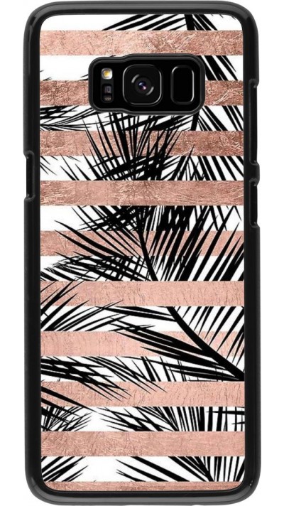 Coque Samsung Galaxy S8 - Palm trees gold stripes Coque Samsung Galaxy S8 - Palm trees gold stripes
