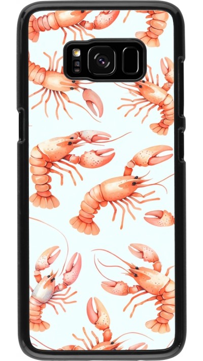 Coque Samsung Galaxy S8 - Pattern de homards pastels Coque Samsung Galaxy S8 - Pattern de homards pastels