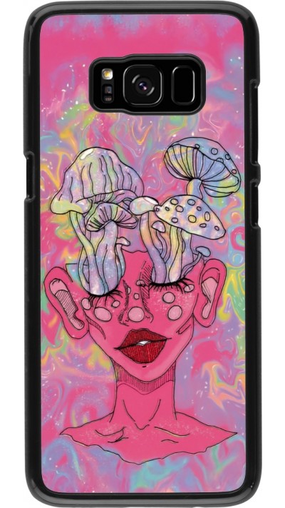 Samsung Galaxy S8 Case Hülle - Psychedelic pink mushroom