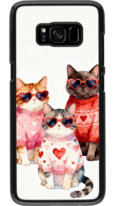 Samsung Galaxy S8 Case Hülle - Saint Valentines Day 26 Cat Love