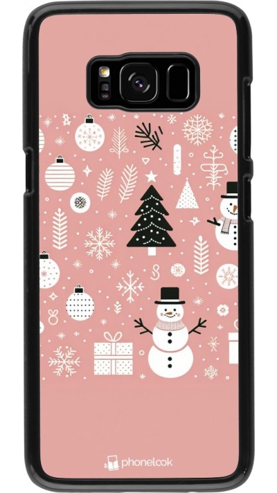Coque Samsung Galaxy S8 - Noël 2024 Rose Snowman Christmas