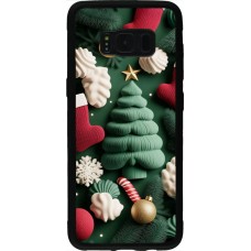 Coque Samsung Galaxy S8 - Silicone rigide noir Christmas 25 Christmas textiles