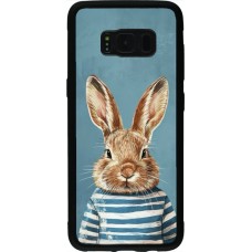 Coque Samsung Galaxy S8 - Silicone rigide noir Easter 2026 Rabbit navy