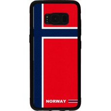 Coque Samsung Galaxy S8 - Silicone rigide noir Maillot de football Norvège 2026 personnalisable