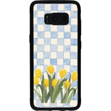 Coque Samsung Galaxy S8 - Silicone rigide noir Blue vichy tulips Spring 2026