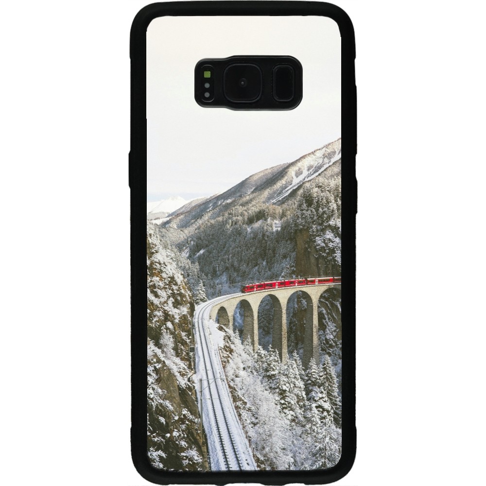 Coque Samsung Galaxy S8 - Silicone rigide noir Winter 25 Winter polar express