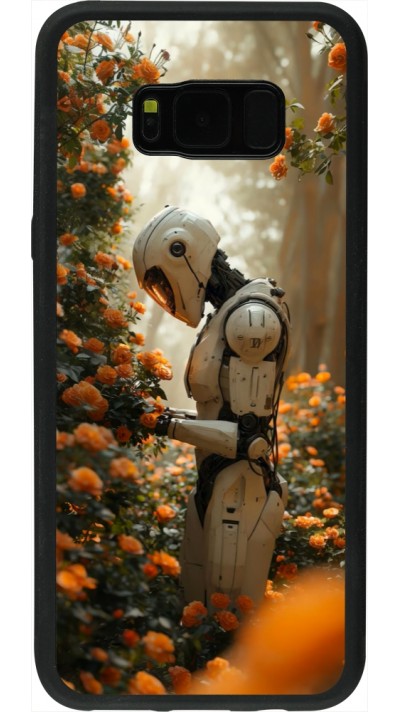 Coque Samsung Galaxy S8+ - Silicone rigide noir Astronaut flowers 2025