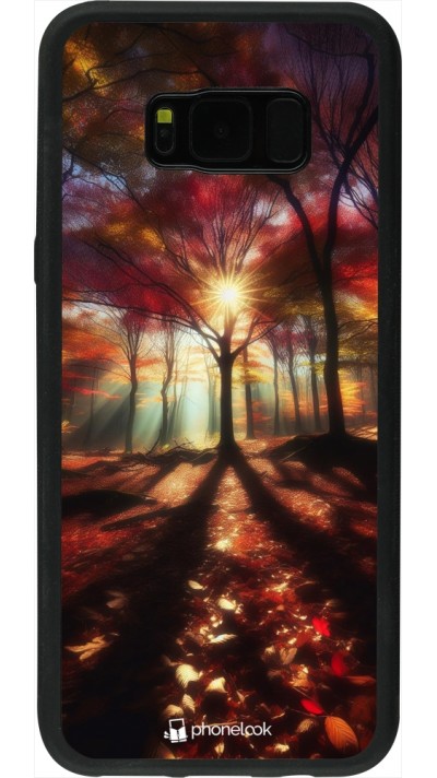 Samsung Galaxy S8+ Case Hülle - Silikon schwarz Herbstlicher goldener Glanz