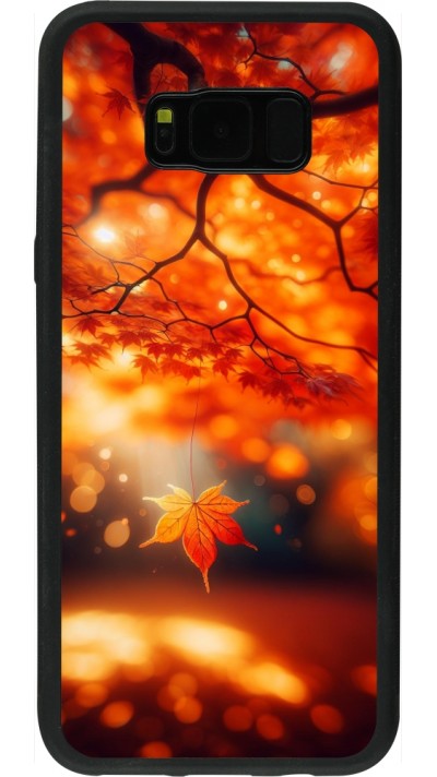 Samsung Galaxy S8+ Case Hülle - Silikon schwarz Herbst Magisch Orange