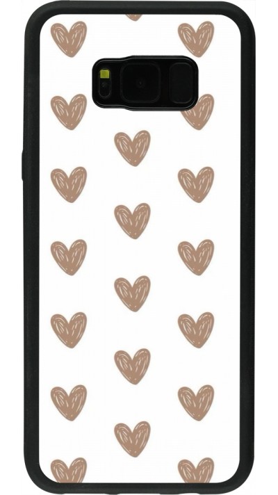 Samsung Galaxy S8+ Case Hülle - Silikon schwarz Autumn 2024 brown hearts
