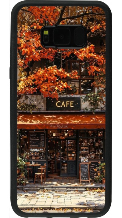 Samsung Galaxy S8+ Case Hülle - Silikon schwarz Autumn 25 Coffee shop