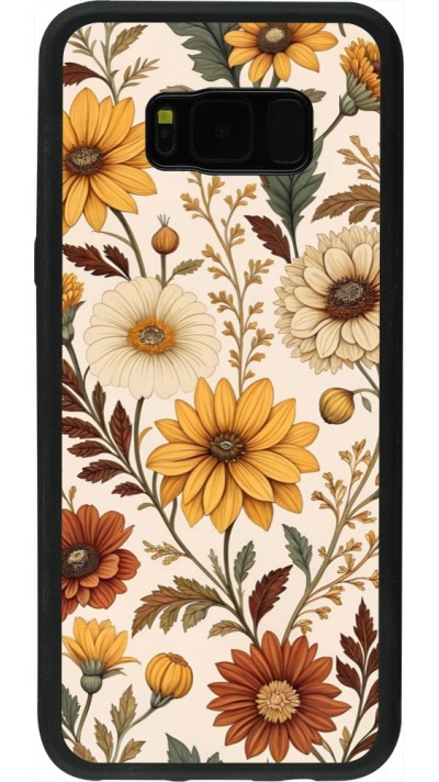 Samsung Galaxy S8+ Case Hülle - Silikon schwarz Autumn 25 Flower pattern