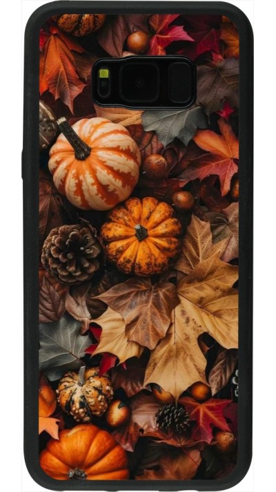 Samsung Galaxy S8+ Case Hülle - Silikon schwarz Autumn 25 Pumpkin