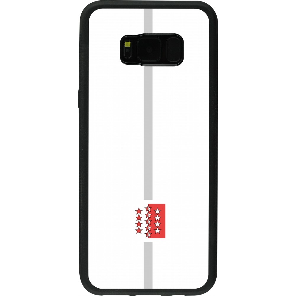Coque Samsung Galaxy S8+ - Silicone rigide noir Canton VS blanc