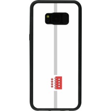 Coque Samsung Galaxy S8+ - Silicone rigide noir Canton VS blanc