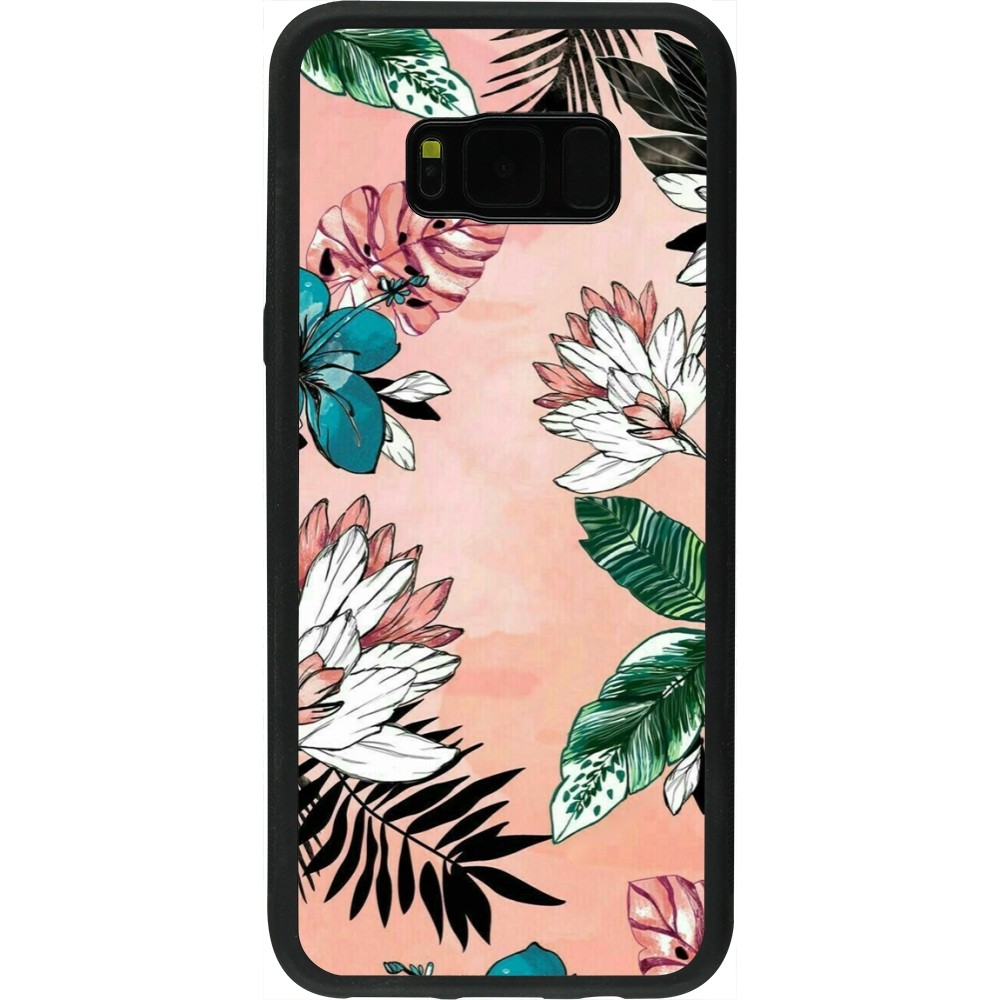Coque Samsung Galaxy S8+ - Silicone rigide noir Flowers Artprint