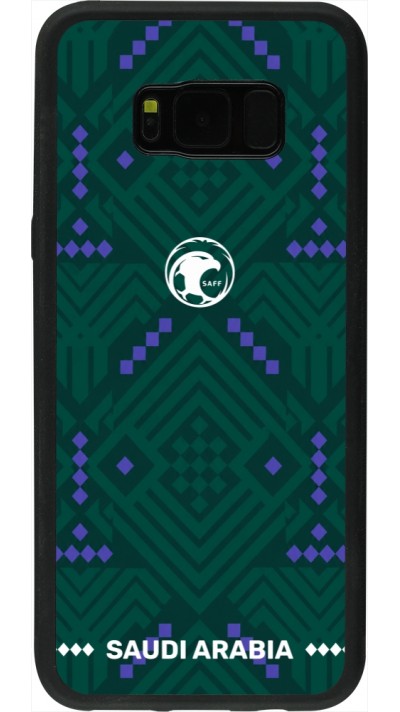 Coque Samsung Galaxy S8+ - Silicone rigide noir Maillot de football Arabie saoudite 2026 personnalisable