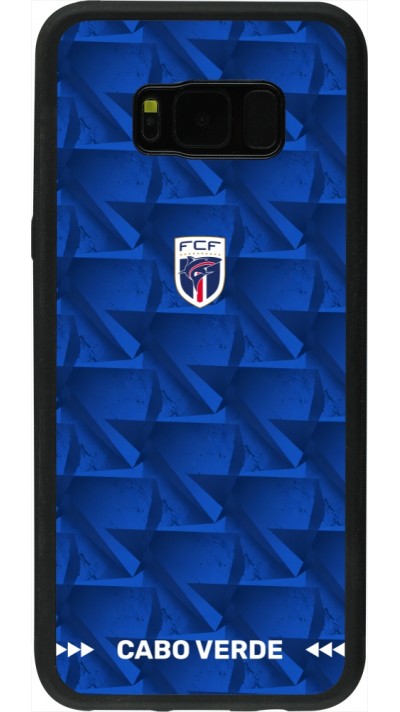 Coque Samsung Galaxy S8+ - Silicone rigide noir Maillot de football Cap-Vert 2026 personnalisable