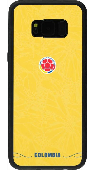 Coque Samsung Galaxy S8+ - Silicone rigide noir Maillot de football Colombie 2026 personnalisable