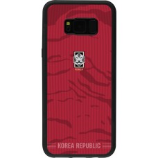 Coque Samsung Galaxy S8+ - Silicone rigide noir Maillot de football Corée du Sud 2026 personnalisable