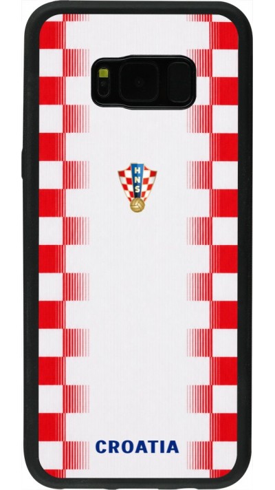 Coque Samsung Galaxy S8+ - Silicone rigide noir Maillot de football Croatie 2026 personnalisable