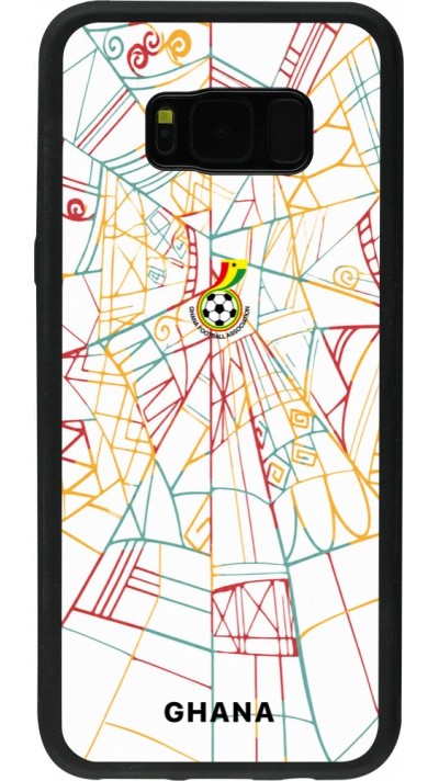 Coque Samsung Galaxy S8+ - Silicone rigide noir Maillot de football Ghana 2026 personnalisable