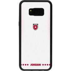 Coque Samsung Galaxy S8+ - Silicone rigide noir Maillot de football Jordanie 2026 personnalisable