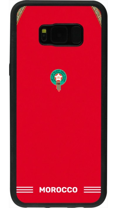 Coque Samsung Galaxy S8+ - Silicone rigide noir Maillot de football Maroc 2026 personnalisable