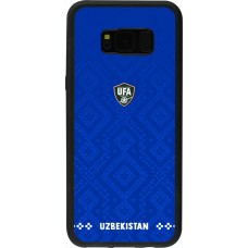 Coque Samsung Galaxy S8+ - Silicone rigide noir Maillot de football Ouzbékistan 2026 personnalisable