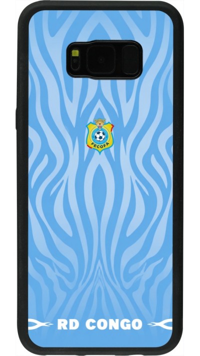 Coque Samsung Galaxy S8+ - Silicone rigide noir Maillot de football RD Congo 2026 personnalisable