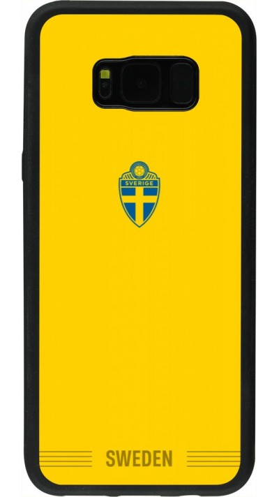 Coque Samsung Galaxy S8+ - Silicone rigide noir Maillot de football Suède 2026 personnalisable