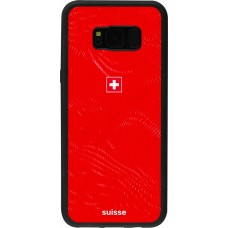 Coque Samsung Galaxy S8+ - Silicone rigide noir Maillot de football Suisse 2026 personnalisable