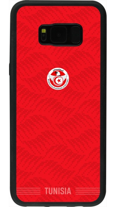 Coque Samsung Galaxy S8+ - Silicone rigide noir Maillot de football Tunisie 2026 personnalisable