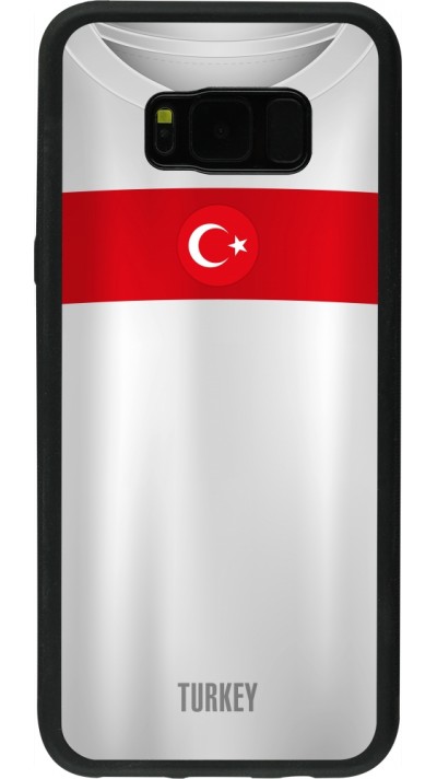 Coque Samsung Galaxy S8+ - Silicone rigide noir Maillot de football Turquie personnalisable