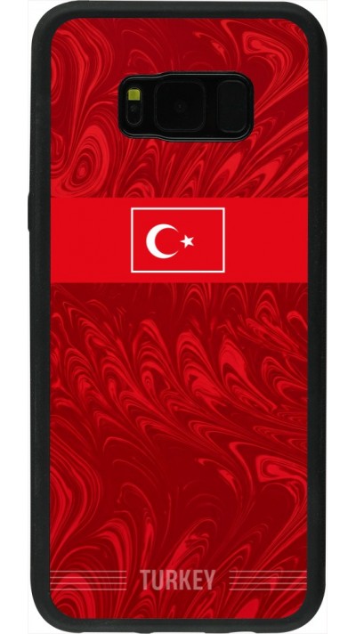 Samsung Galaxy S8+ Case Hülle - Silikon schwarz Türkei 2026 personalisierbares Fussballtrikot