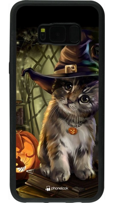 Hülle Samsung Galaxy S8+ - Silikon schwarz Halloween 21 Witch cat