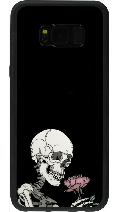 Samsung Galaxy S8+ Case Hülle - Silikon schwarz Halloween 2023 rose and skeleton
