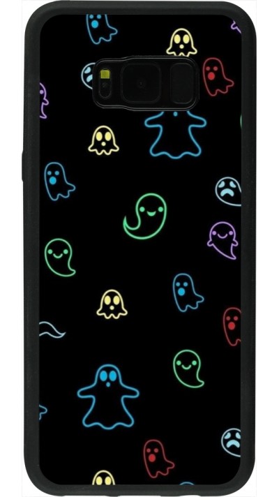 Samsung Galaxy S8+ Case Hülle - Silikon schwarz Halloween 2024 colorful ghosts