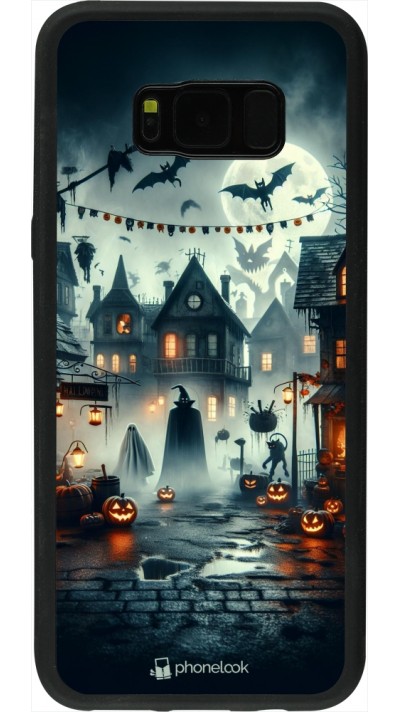 Samsung Galaxy S8+ Case Hülle - Silikon schwarz Halloween Spukstadt