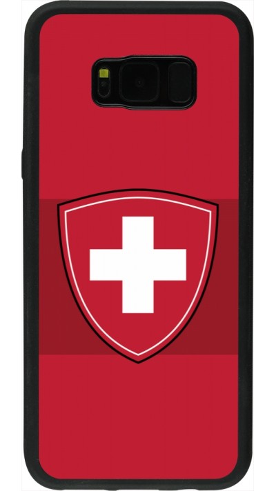 Coque Samsung Galaxy S8+ - Silicone rigide noir Hockey World Championship Ecusson Suisse