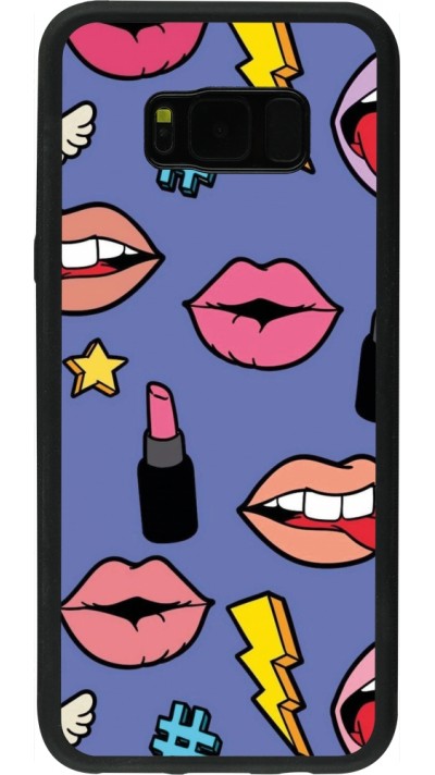 Samsung Galaxy S8+ Case Hülle - Silikon schwarz Lips and lipgloss