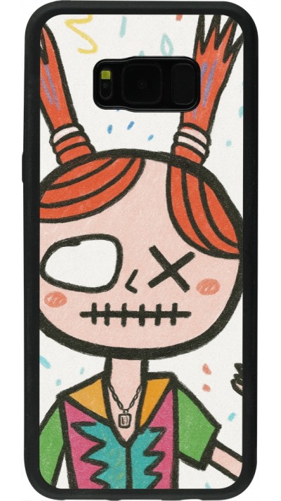 Coque Samsung Galaxy S8+ - Silicone rigide noir Little Girl Sketch