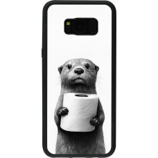 Coque Samsung Galaxy S8+ - Silicone rigide noir Loutre papier de toilette