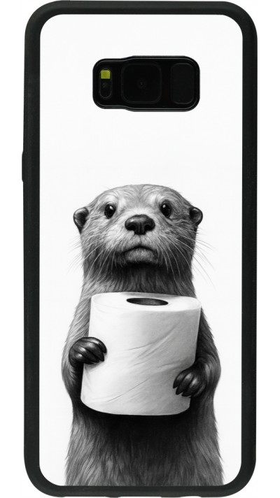 Coque Samsung Galaxy S8+ - Silicone rigide noir Loutre papier de toilette