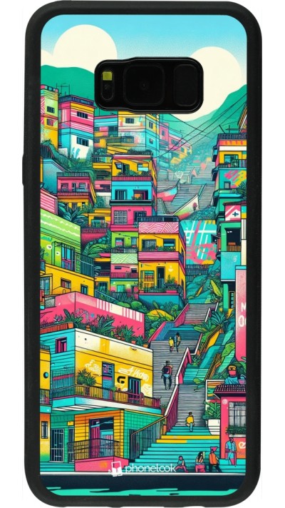 Coque Samsung Galaxy S8+ - Silicone rigide noir Medellin Comuna 13 Art