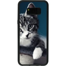 Coque Samsung Galaxy S8+ - Silicone rigide noir Meow 23