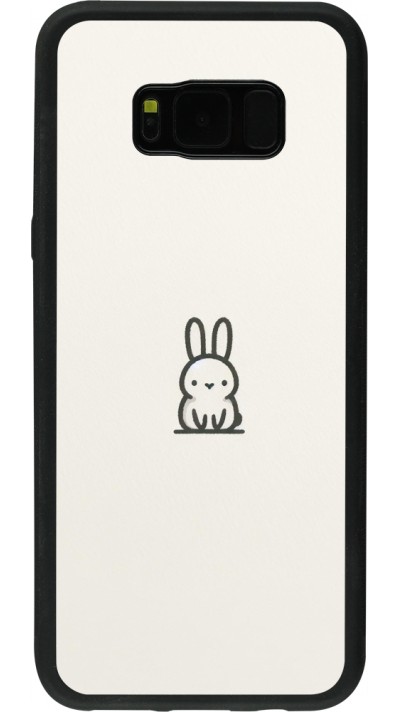 Coque Samsung Galaxy S8+ - Silicone rigide noir Minimal bunny cutie