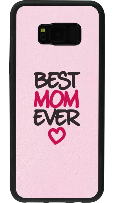 Coque Samsung Galaxy S8+ - Silicone rigide noir Mom 2023 best Mom ever pink